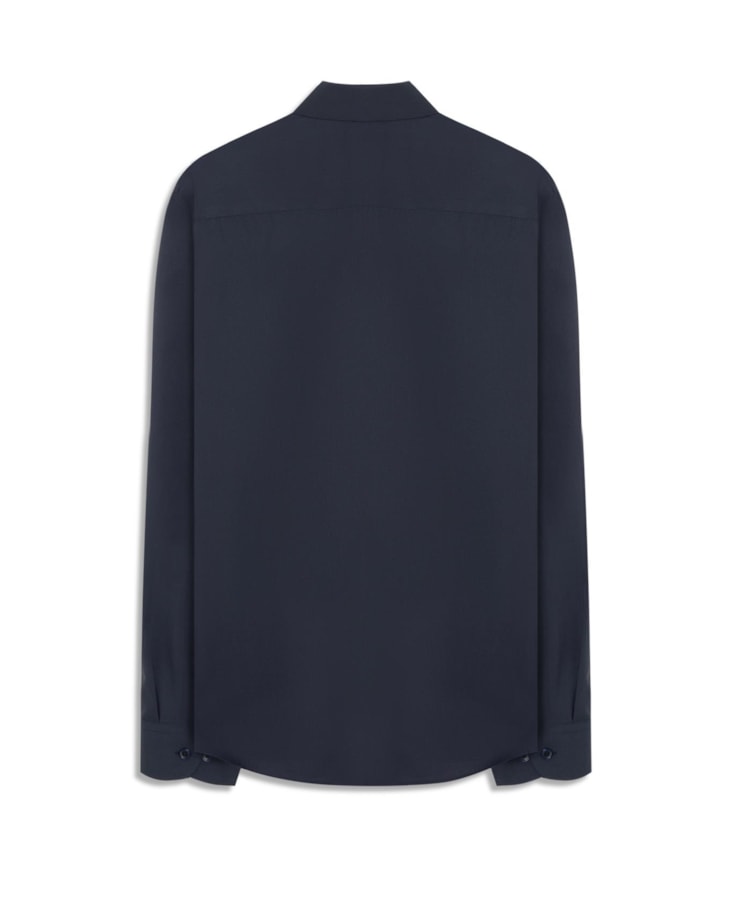 Camisa Wrinckle Cotton Slim Pirlo Dark Navy