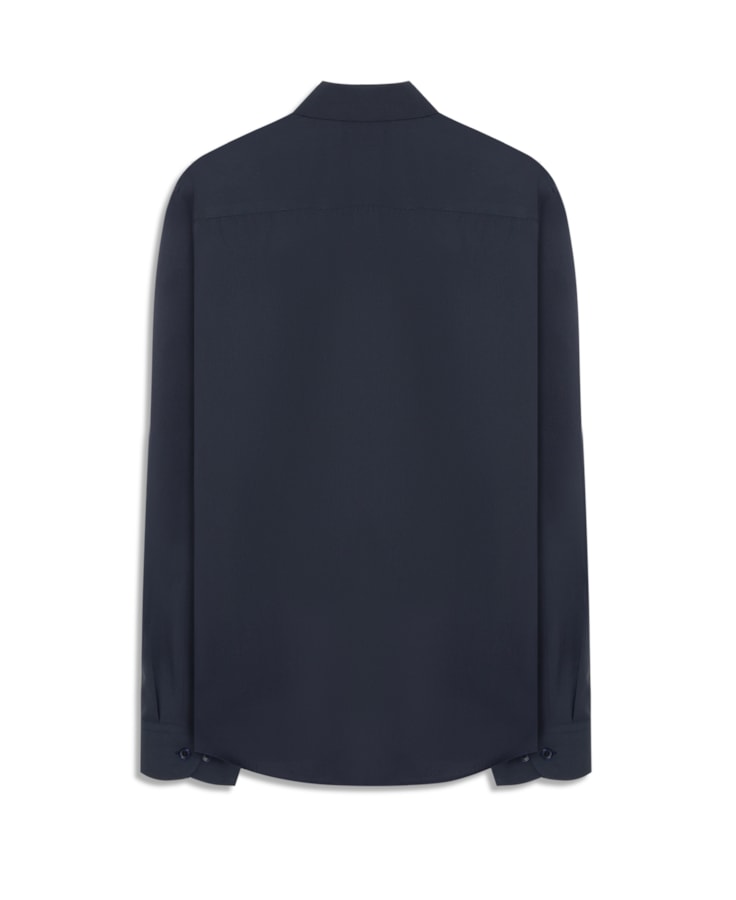 Camisa Wrinckle Cotton Slim Pirlo Dark Navy