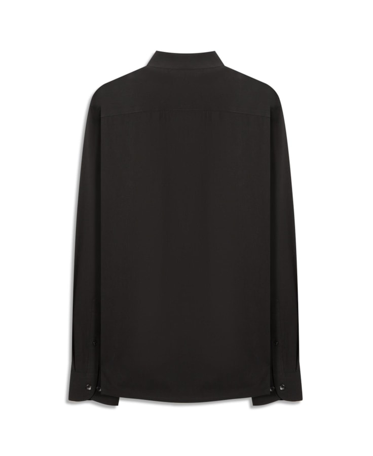 Camisa Wrinckle Cotton Slim Pirlo Preto