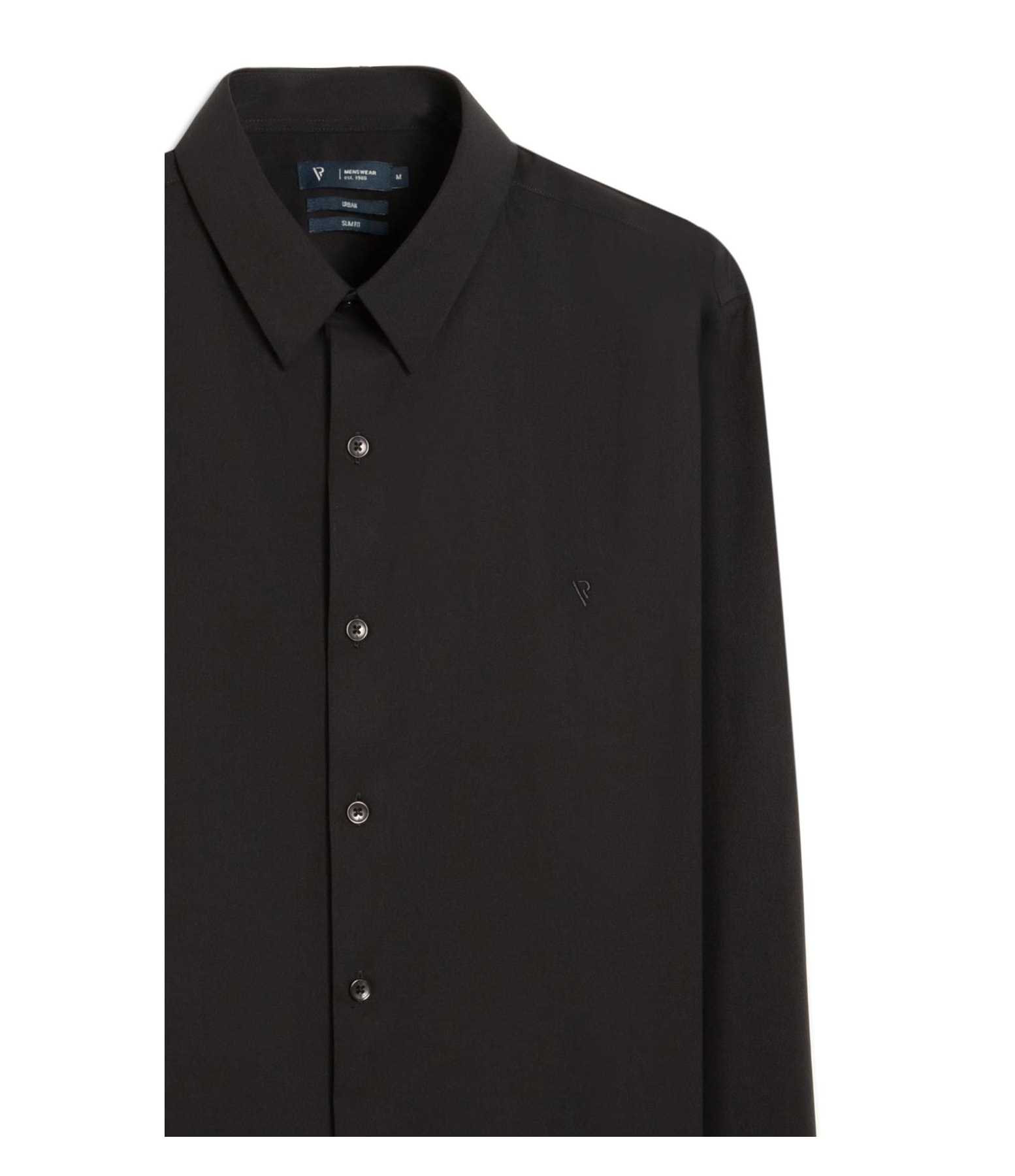 Camisa Wrinckle Cotton Slim Pirlo Preto