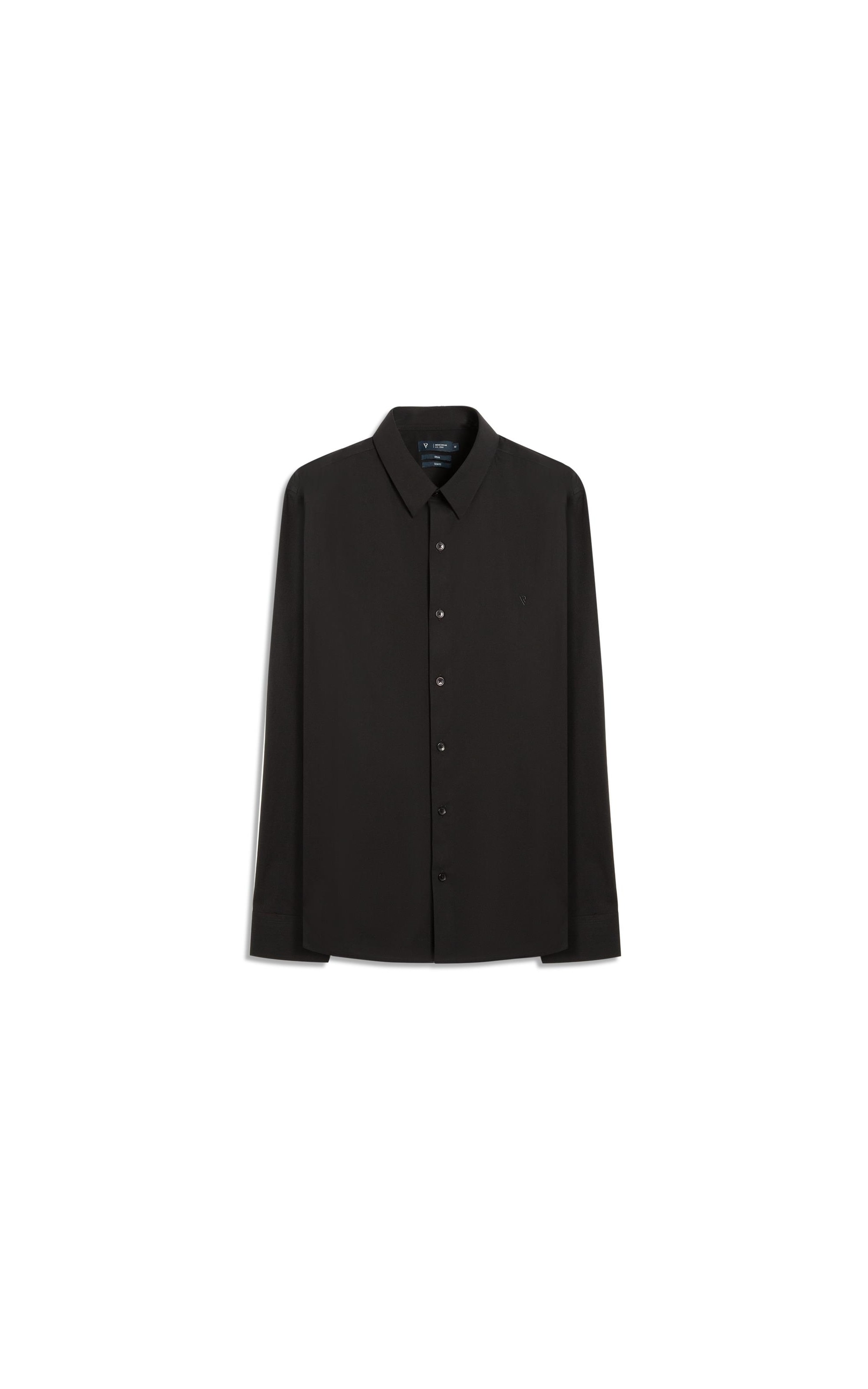 Camisa Wrinckle Cotton Slim Pirlo Preto