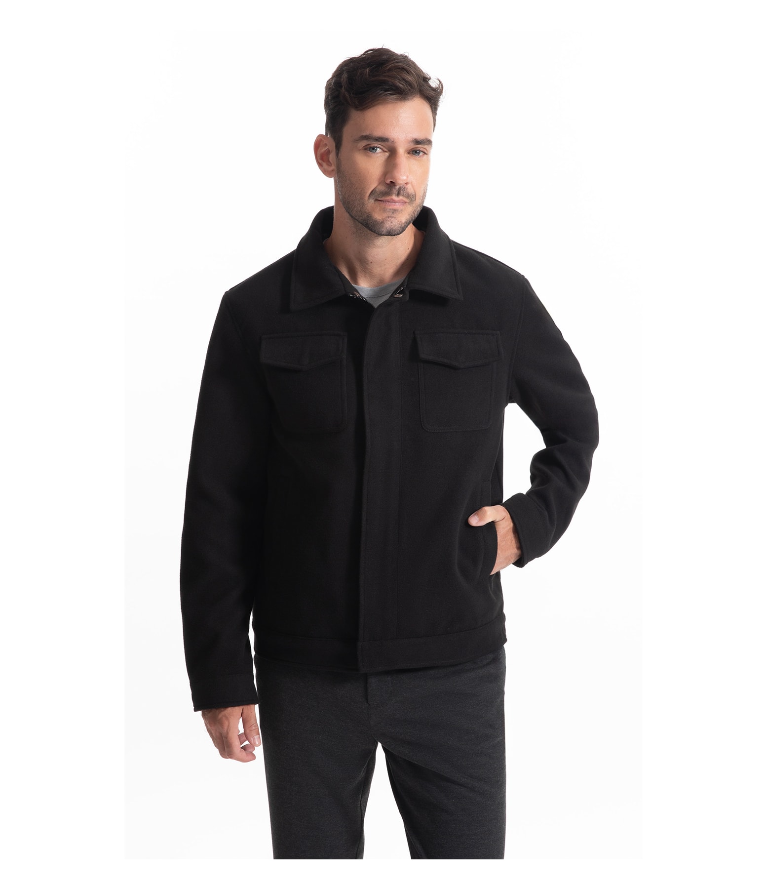 Casaco Wool Like Dulese Preto
