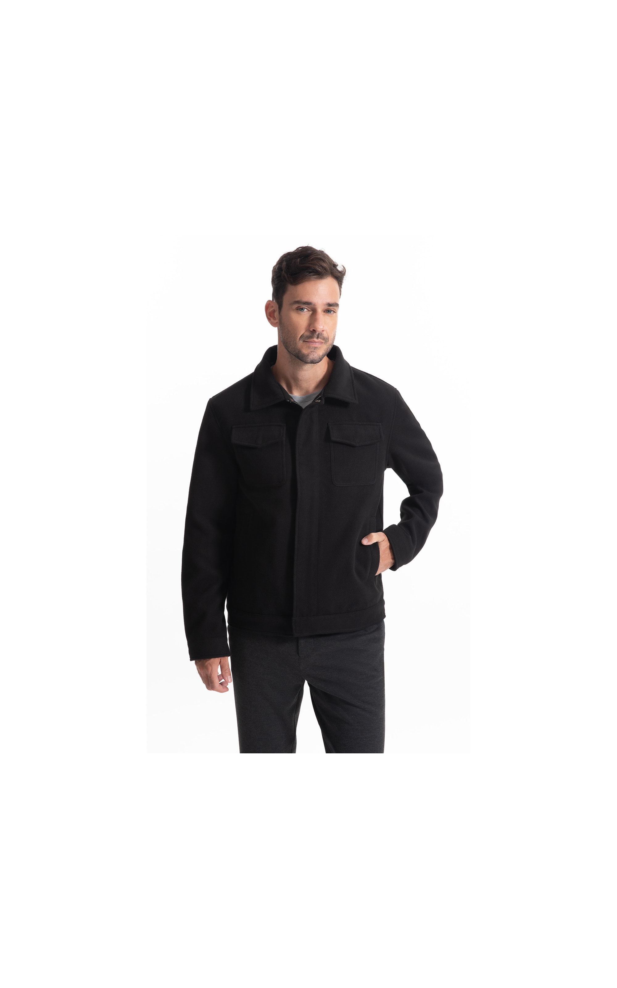 Casaco Wool Like Dulese Preto