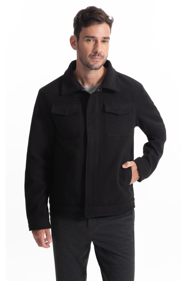 Casaco Wool Like Dulese Preto