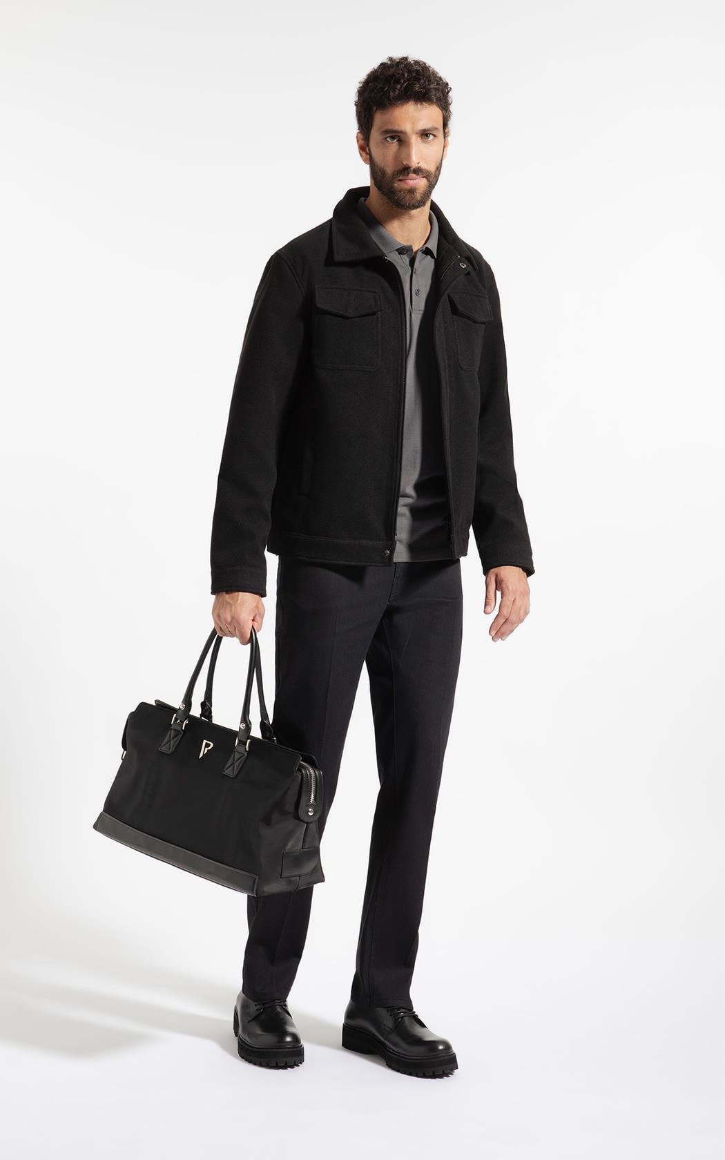Jaqueta Bomber Wool Preto