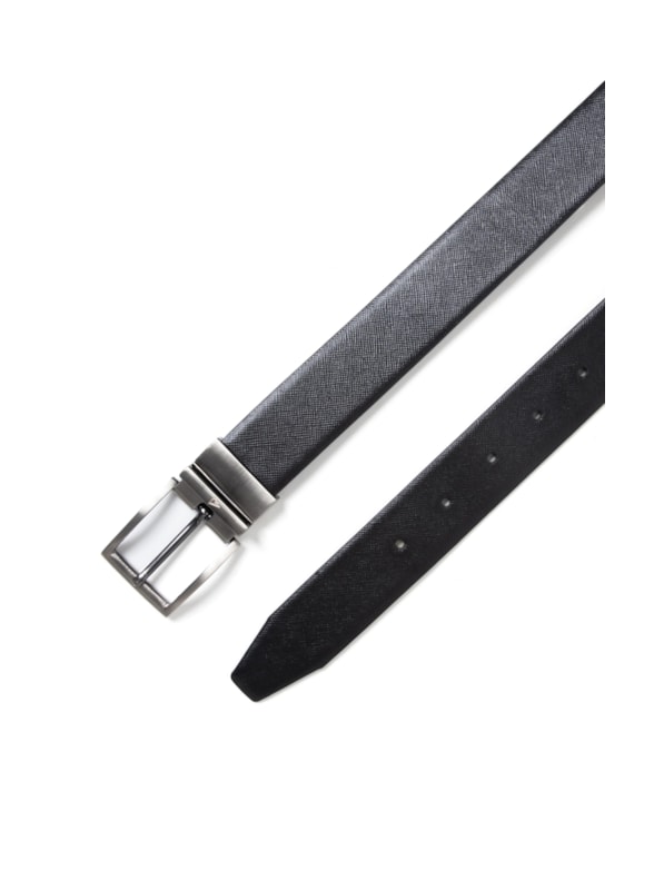 Cinto Classic Dupla Face Saffiano 35mms Preto