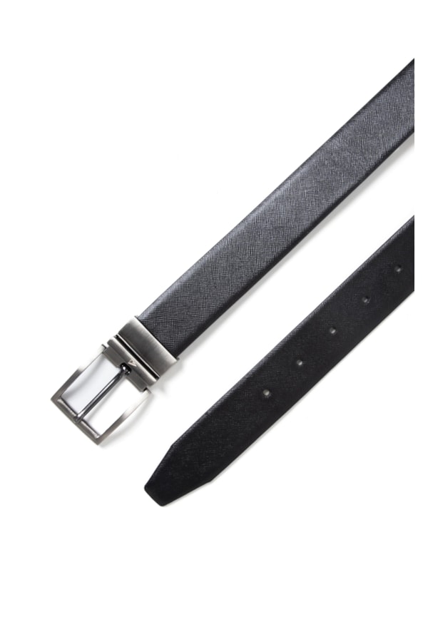 Cinto Classic Dupla Face Saffiano 35mms Preto