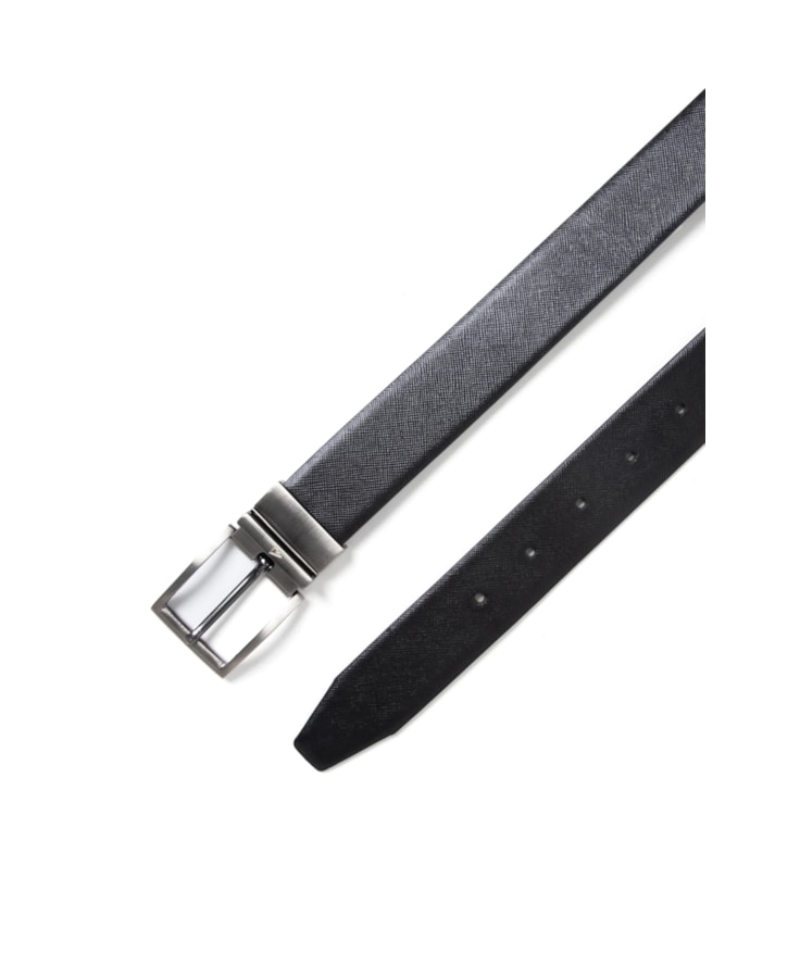 Cinto Classic Dupla Face Saffiano 35mms Preto