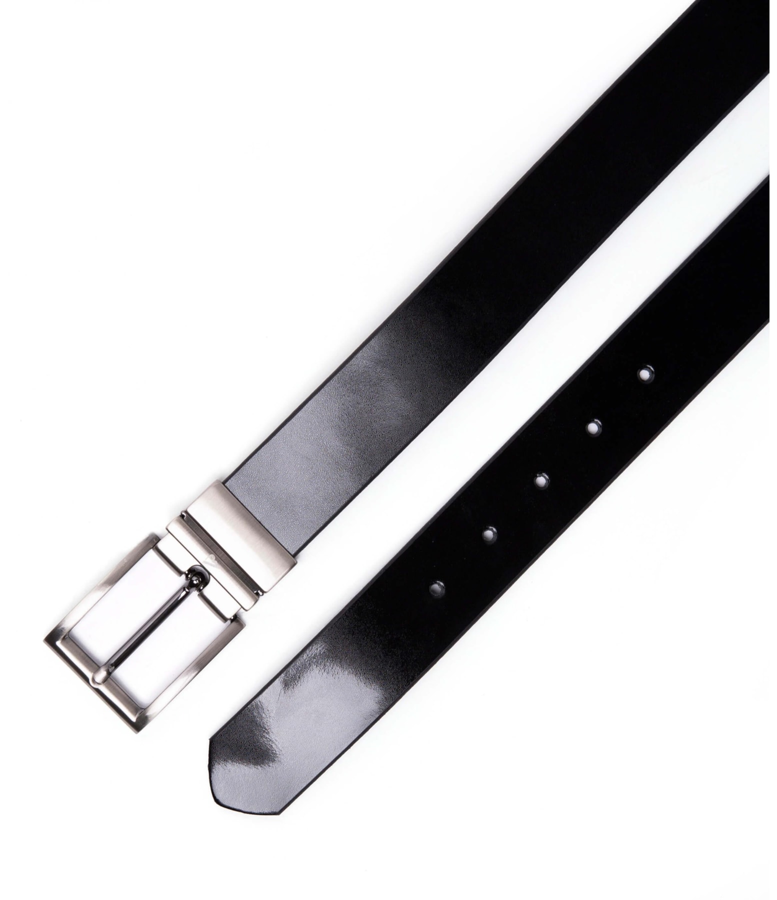 Cinto Couro Dupla Face Box Preto