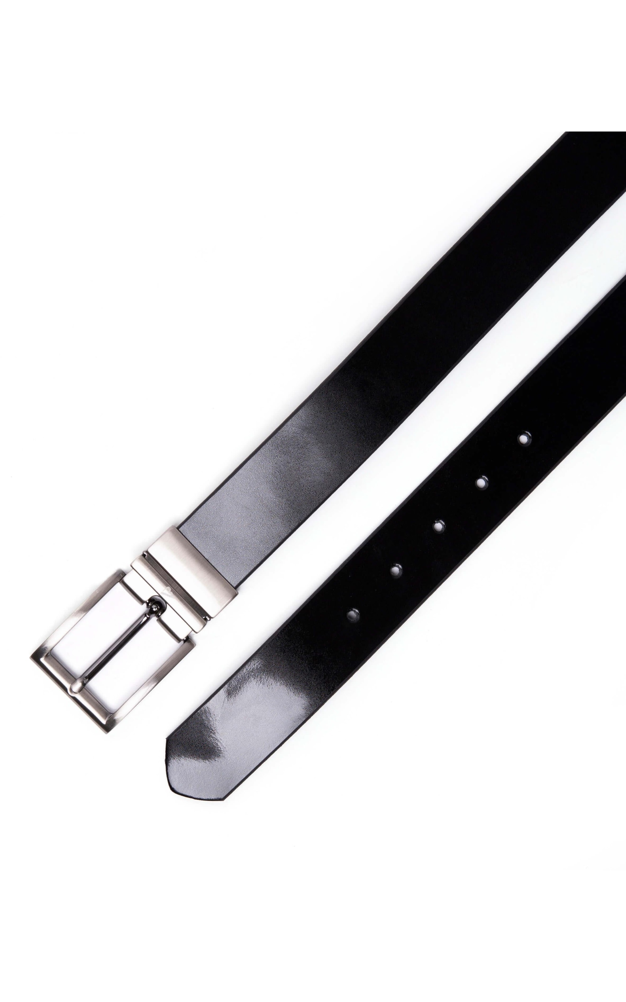 Cinto Couro Dupla Face Box Preto