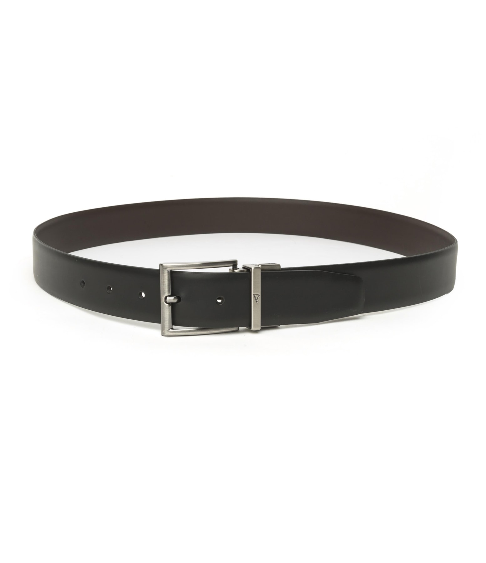 Cinto Dupla Face Box Fosco Couro Preto