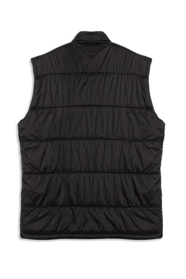 Colete Puffer Bolsos Laterais Preto