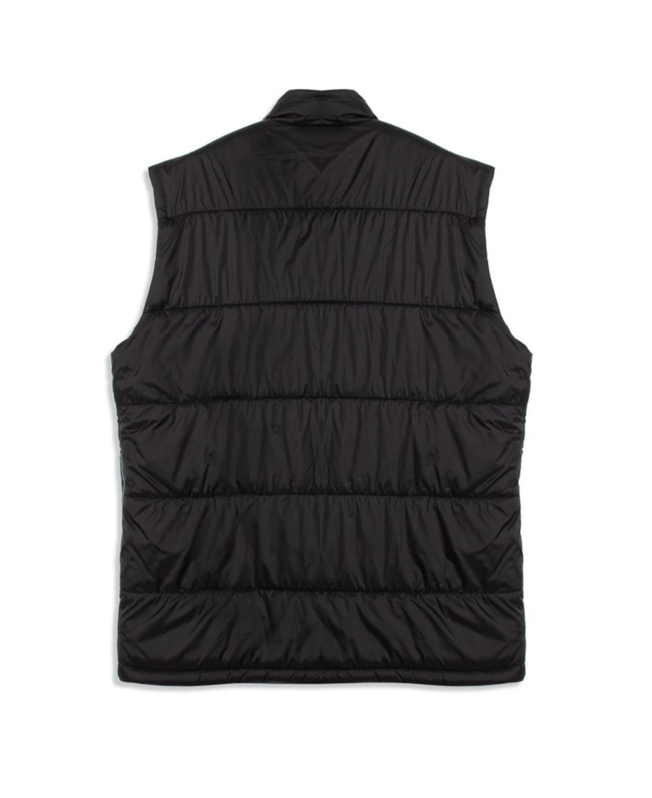 Colete Puffer Bolsos Laterais Preto