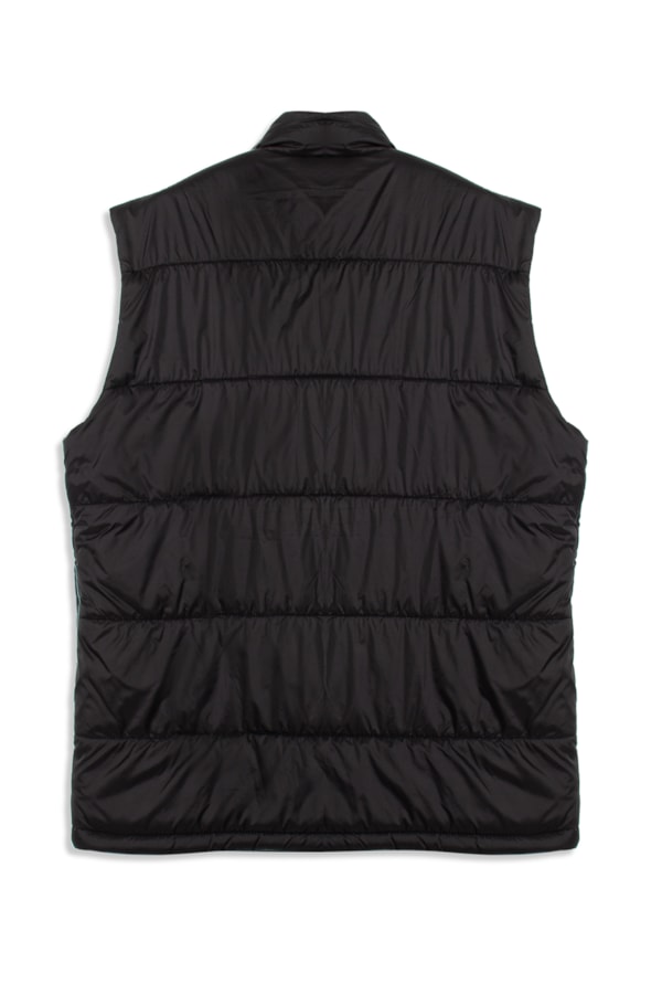 Colete Puffer Bolsos Laterais Preto