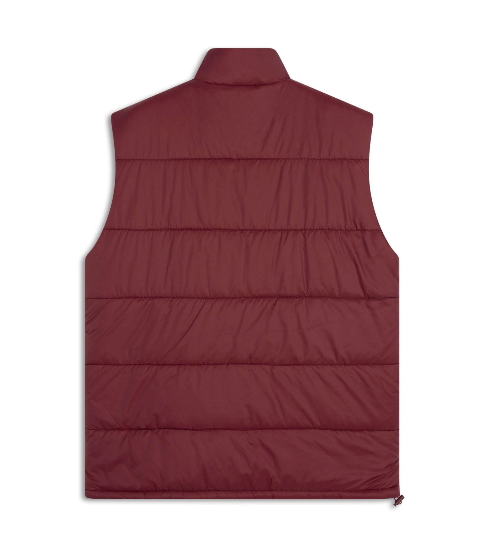 Colete Puffer Com Bolsos Laterais Bordeaux