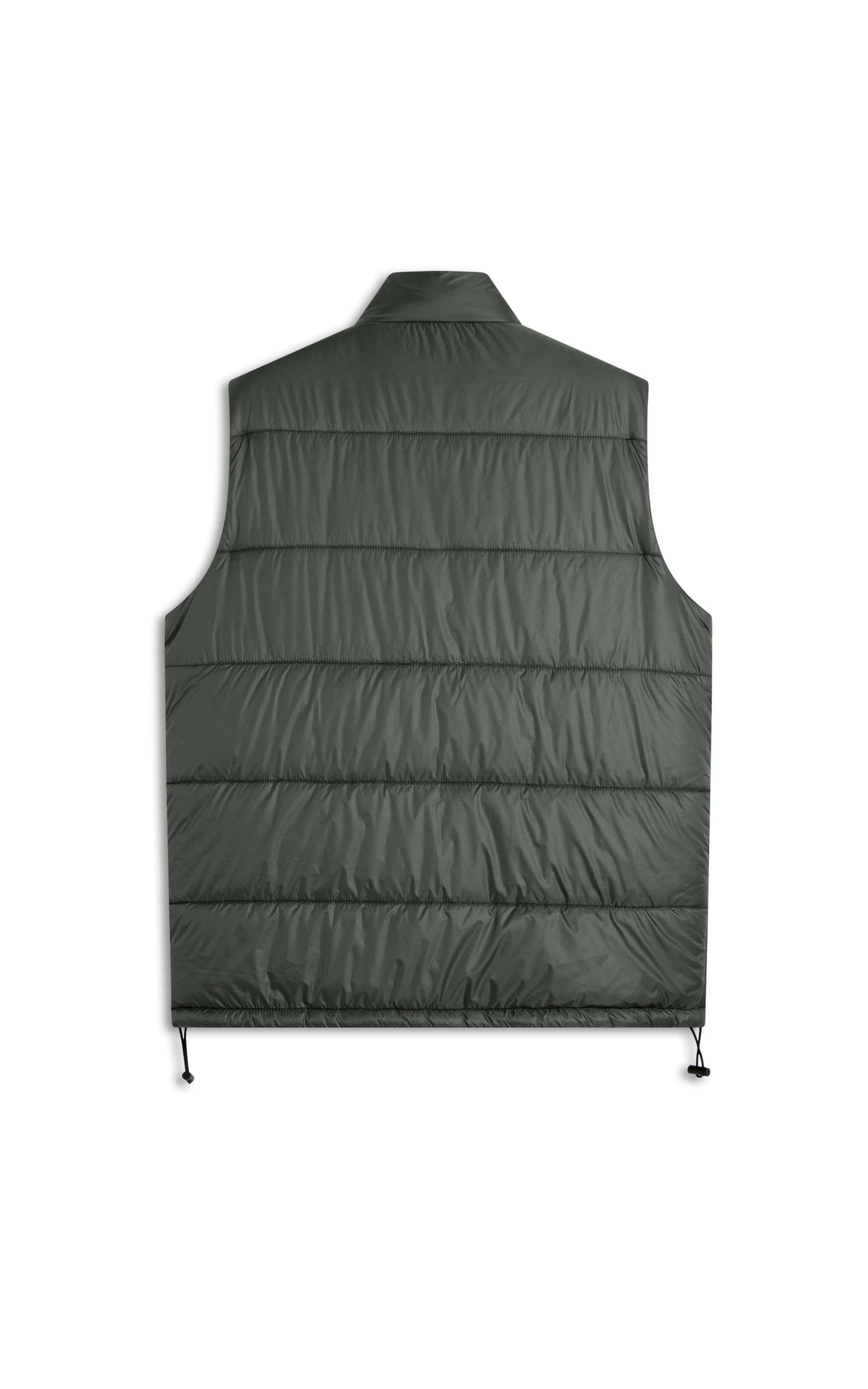 Colete Puffer Com Bolsos Laterais Musgo