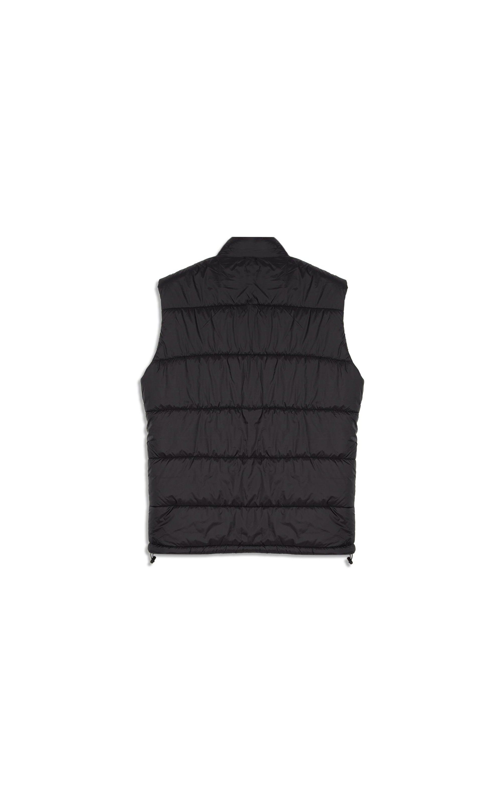 Colete Puffer Com Bolsos Laterais Preto