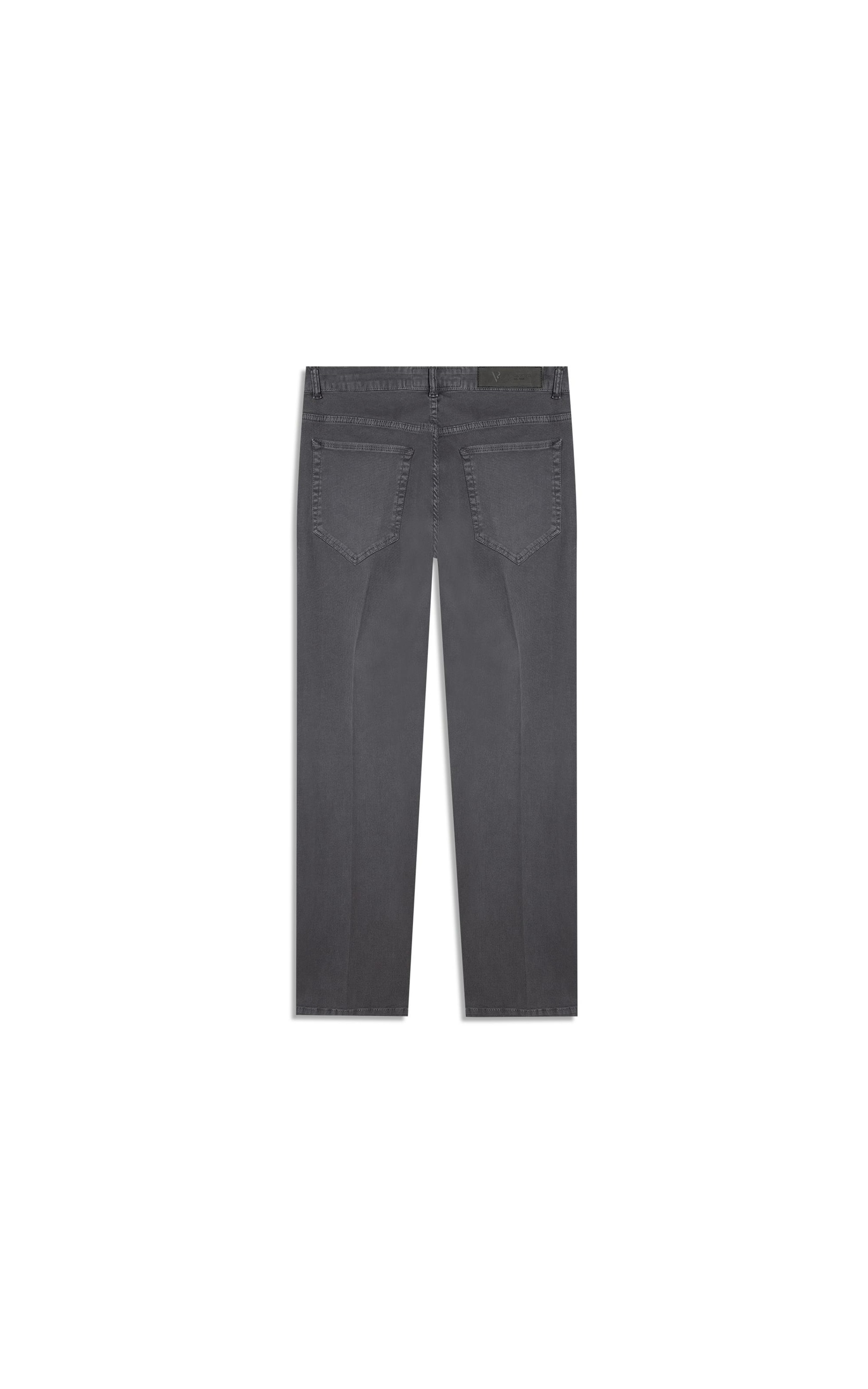 Color Rib Plus (Slim) 5 Pockets Cinza Medio