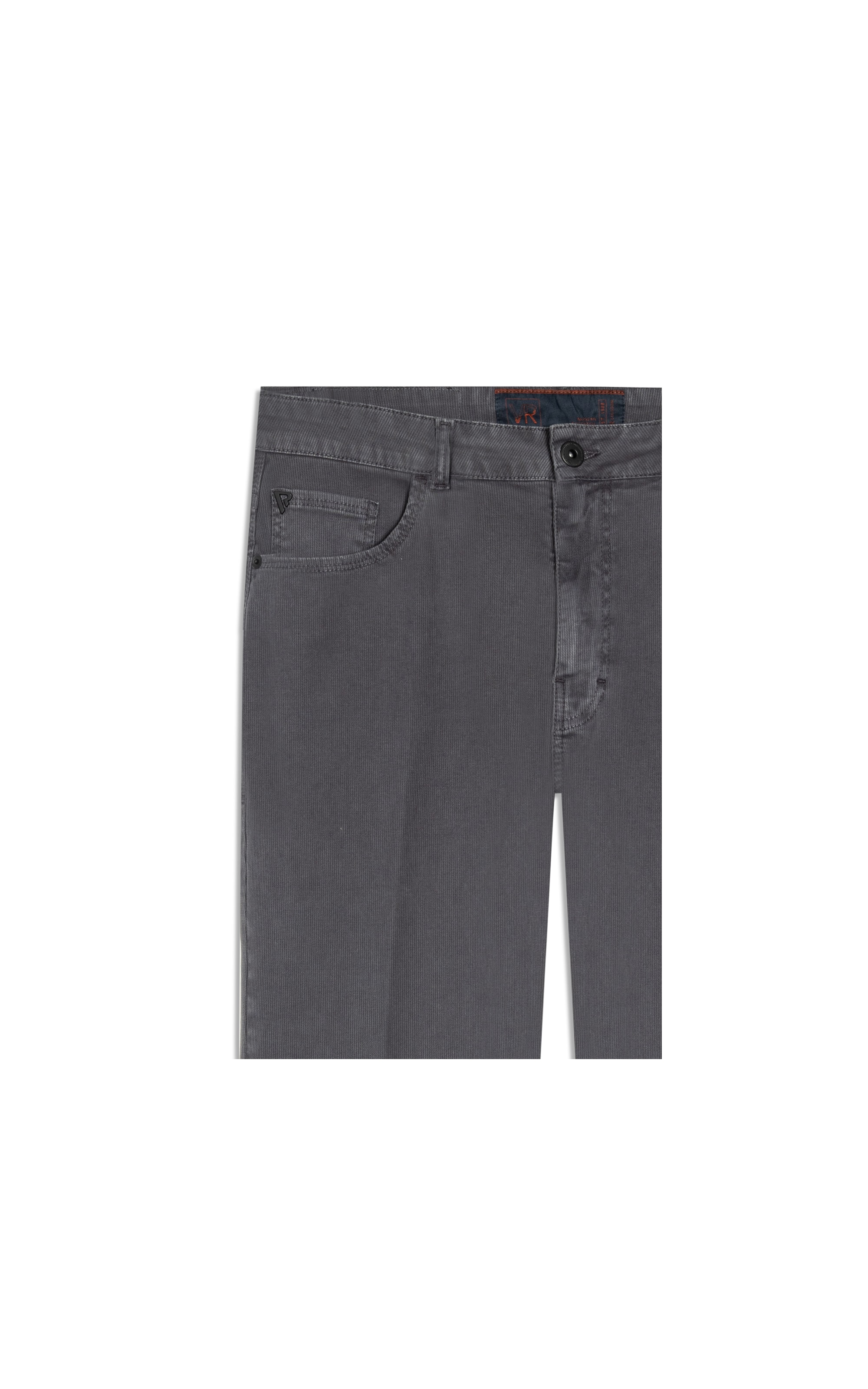 Color Rib Plus (Slim) 5 Pockets Cinza Medio