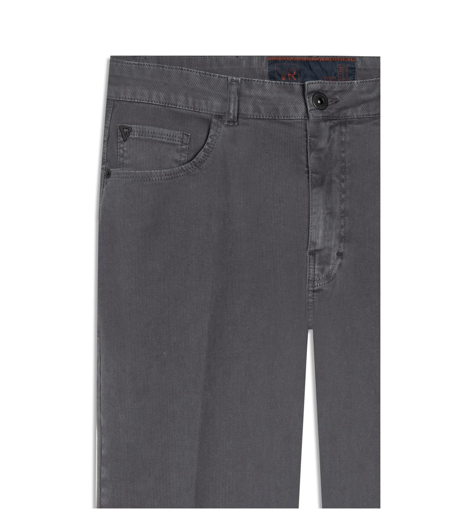 Color Rib Plus (Slim) 5 Pockets Cinza Medio