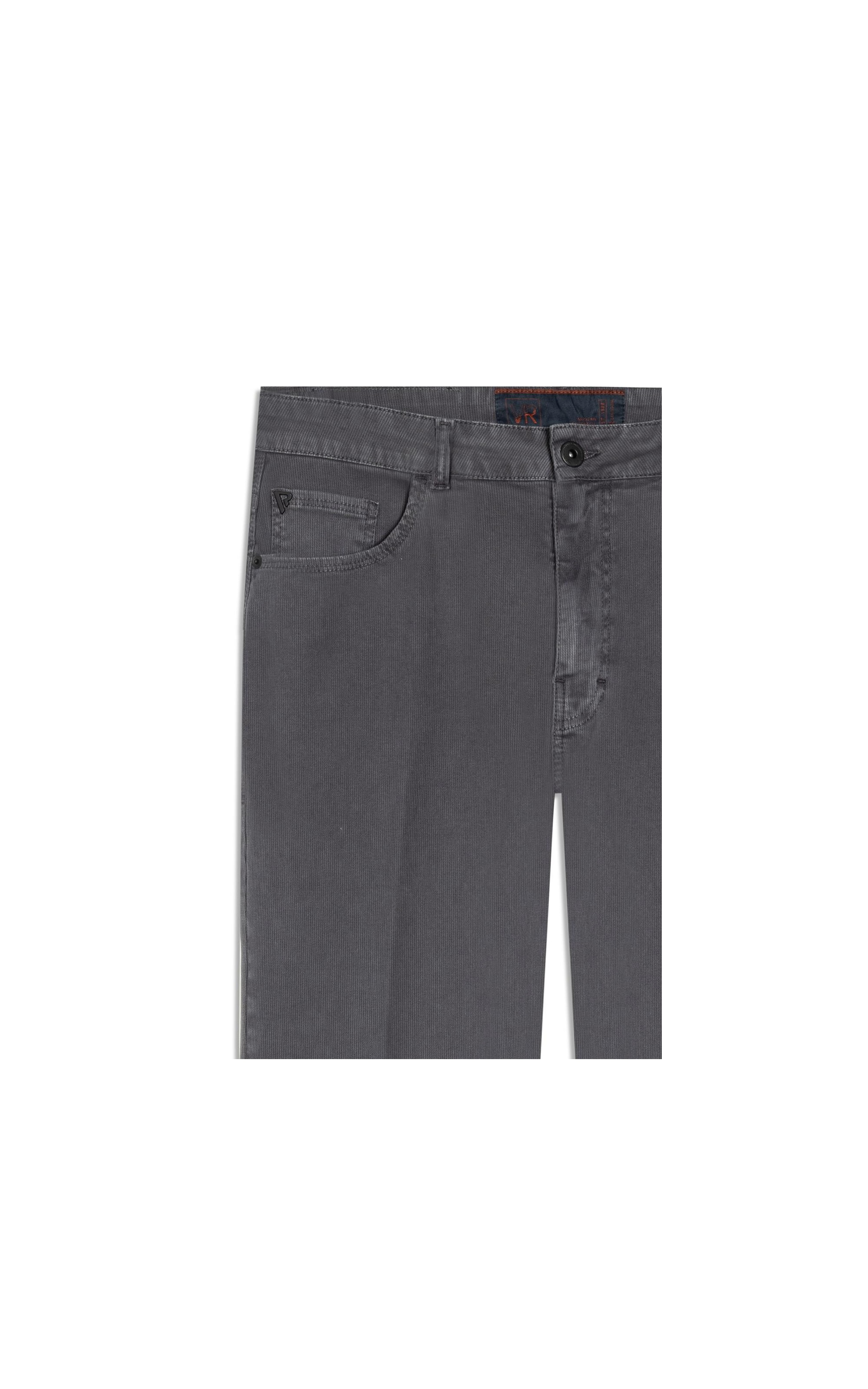 Color Rib Plus (Slim) 5 Pockets Cinza Medio