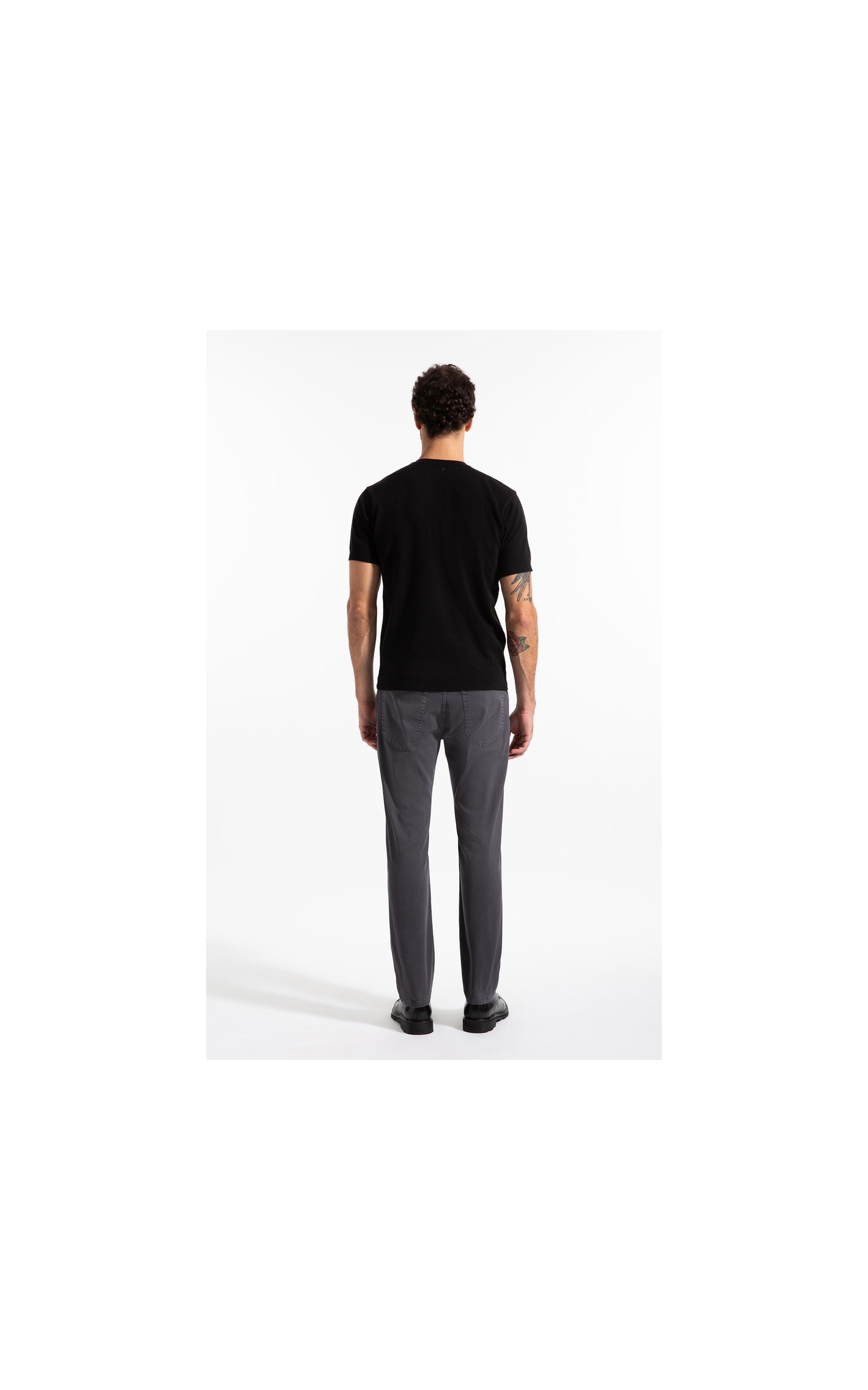 Color Rib Plus (Slim) 5 Pockets Cinza Medio