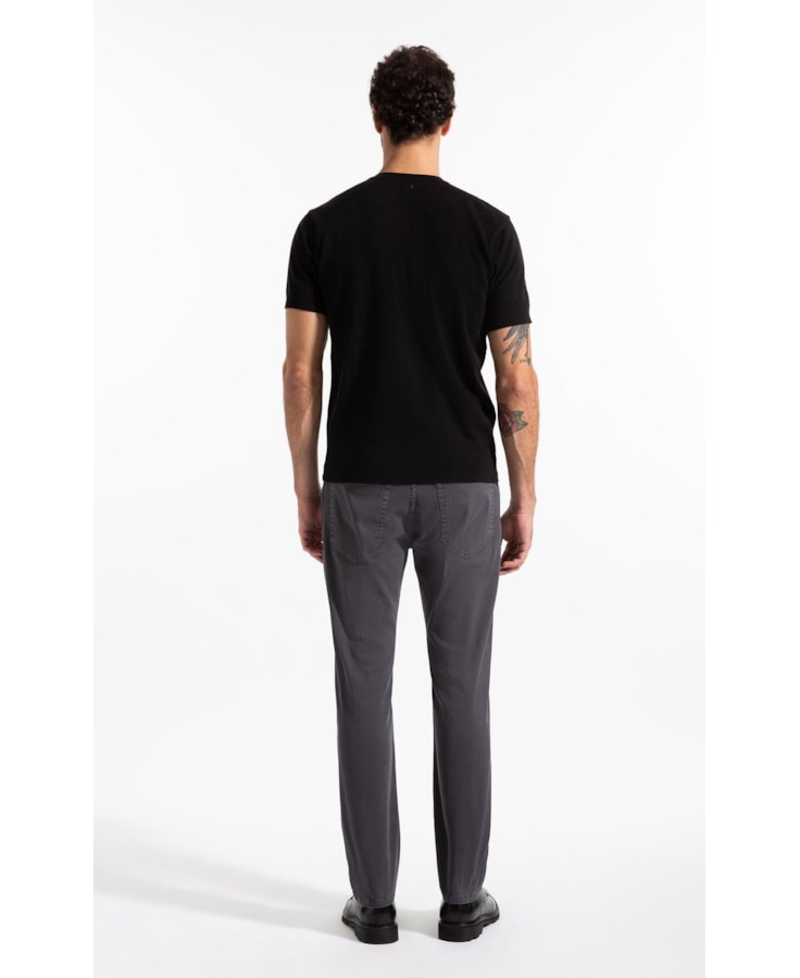 Color Rib Plus (Slim) 5 Pockets Cinza Medio