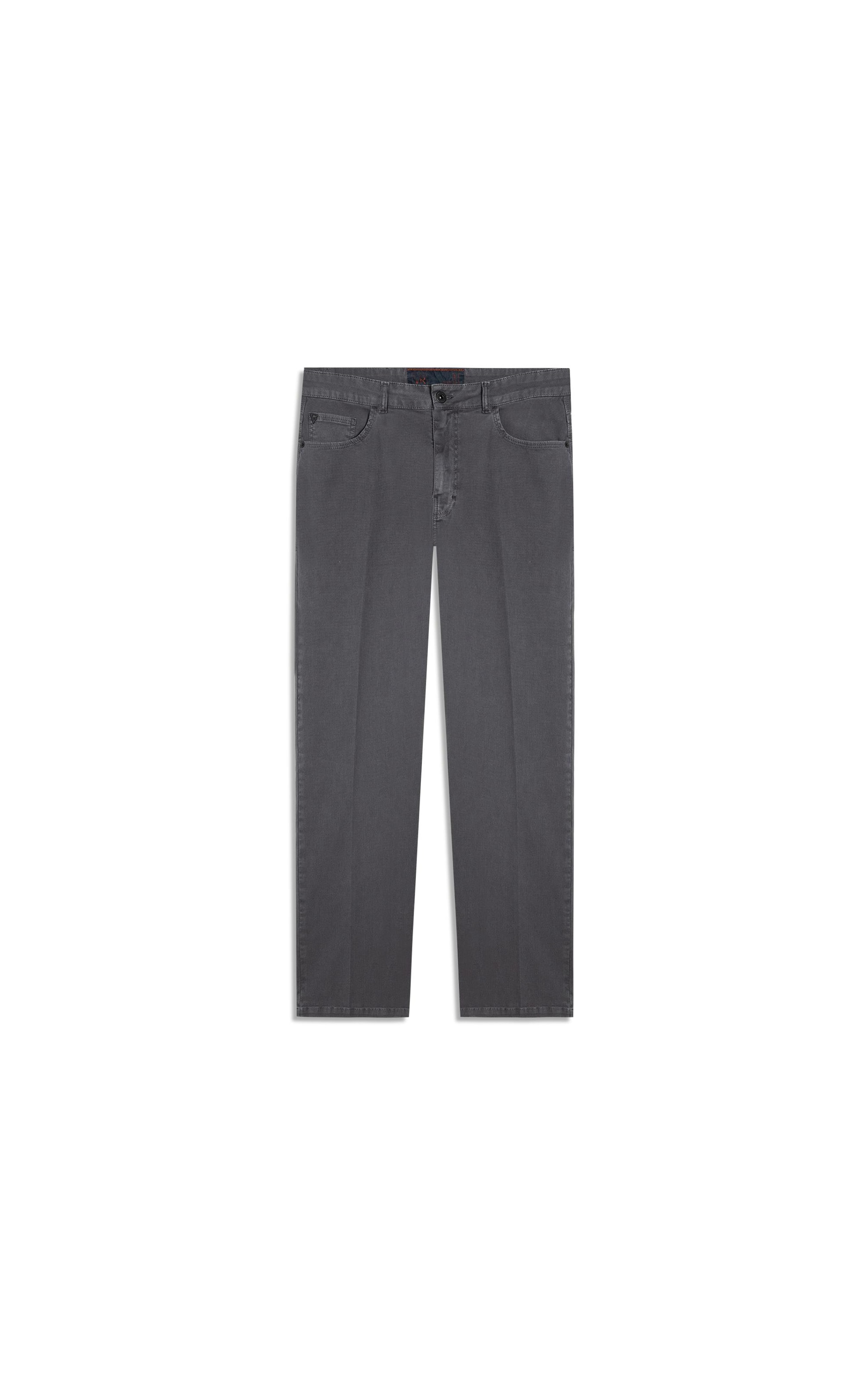 Color Rib Plus (Slim) 5 Pockets Cinza Medio