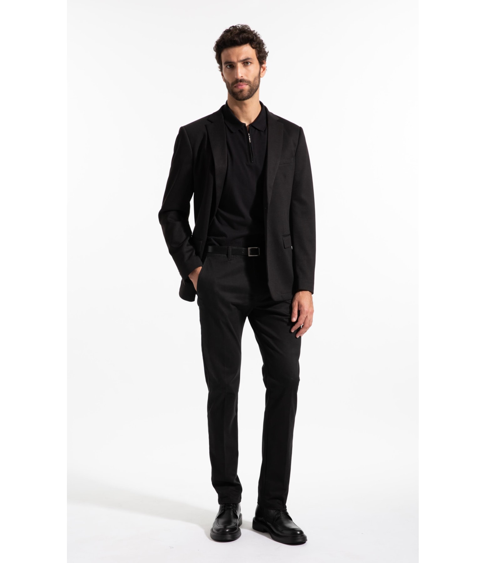 Color Twill Piece Dye Chino Preto Fosco