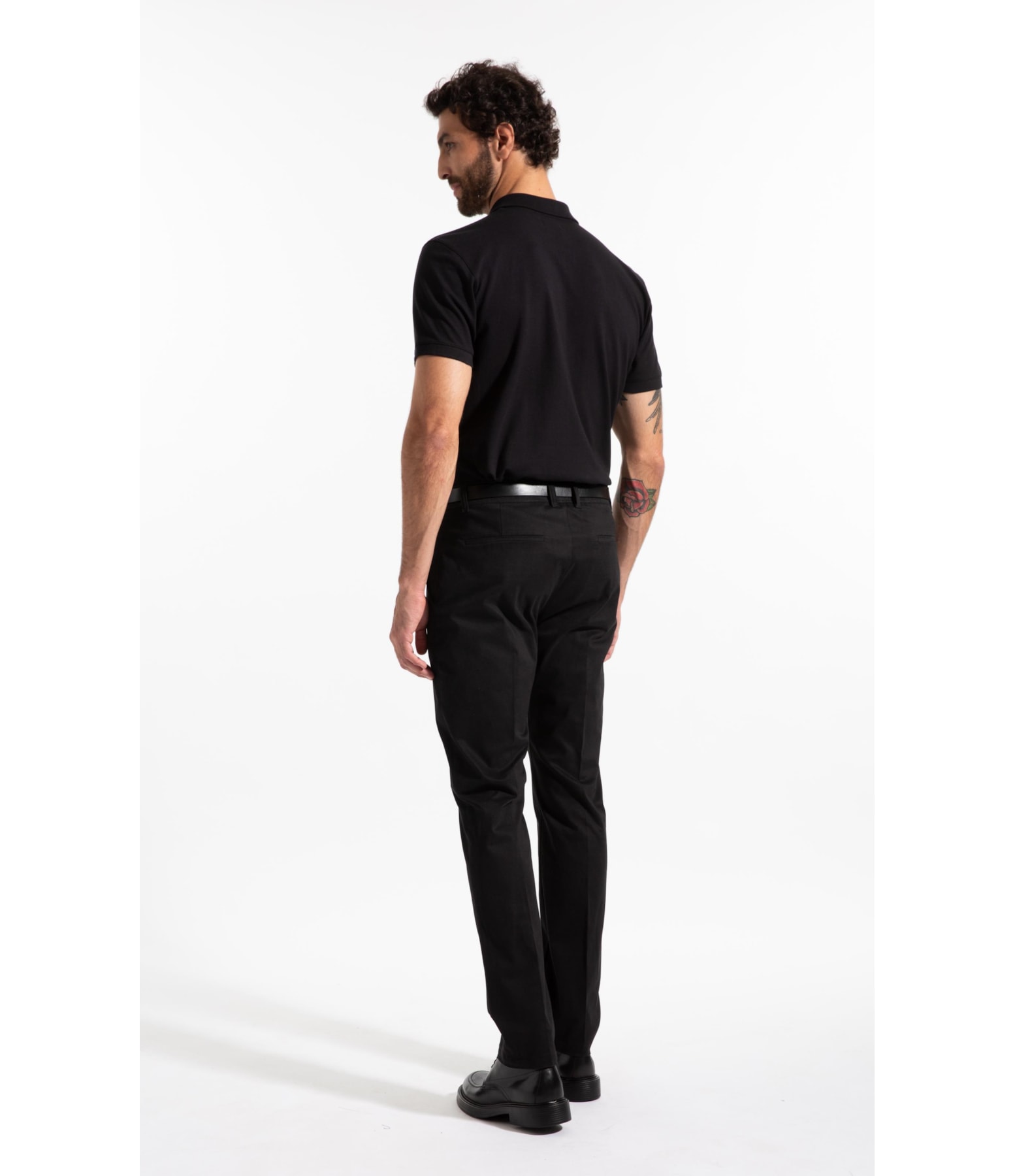 Color Twill Piece Dye Chino Preto Fosco
