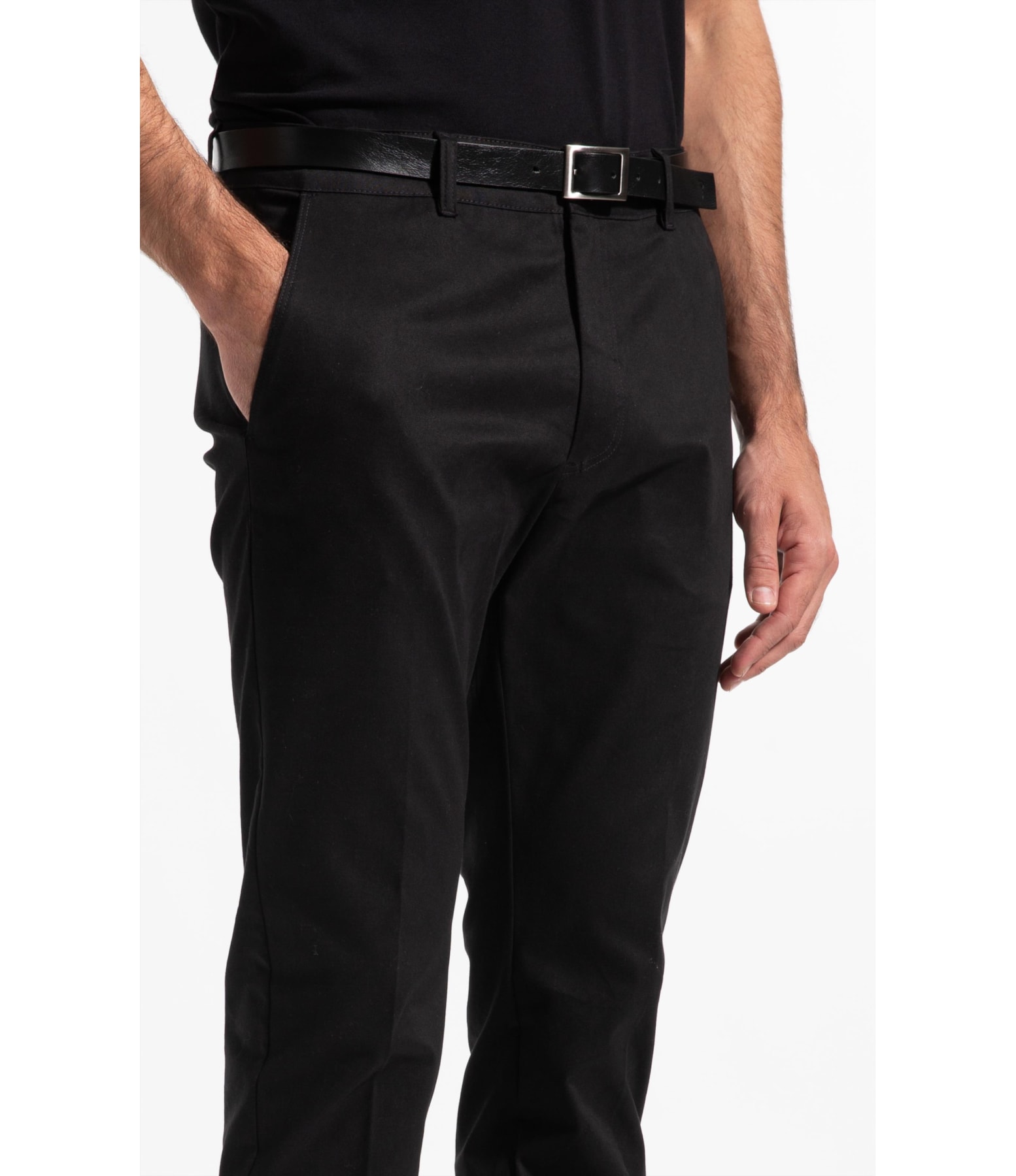 Color Twill Piece Dye Chino Preto Fosco