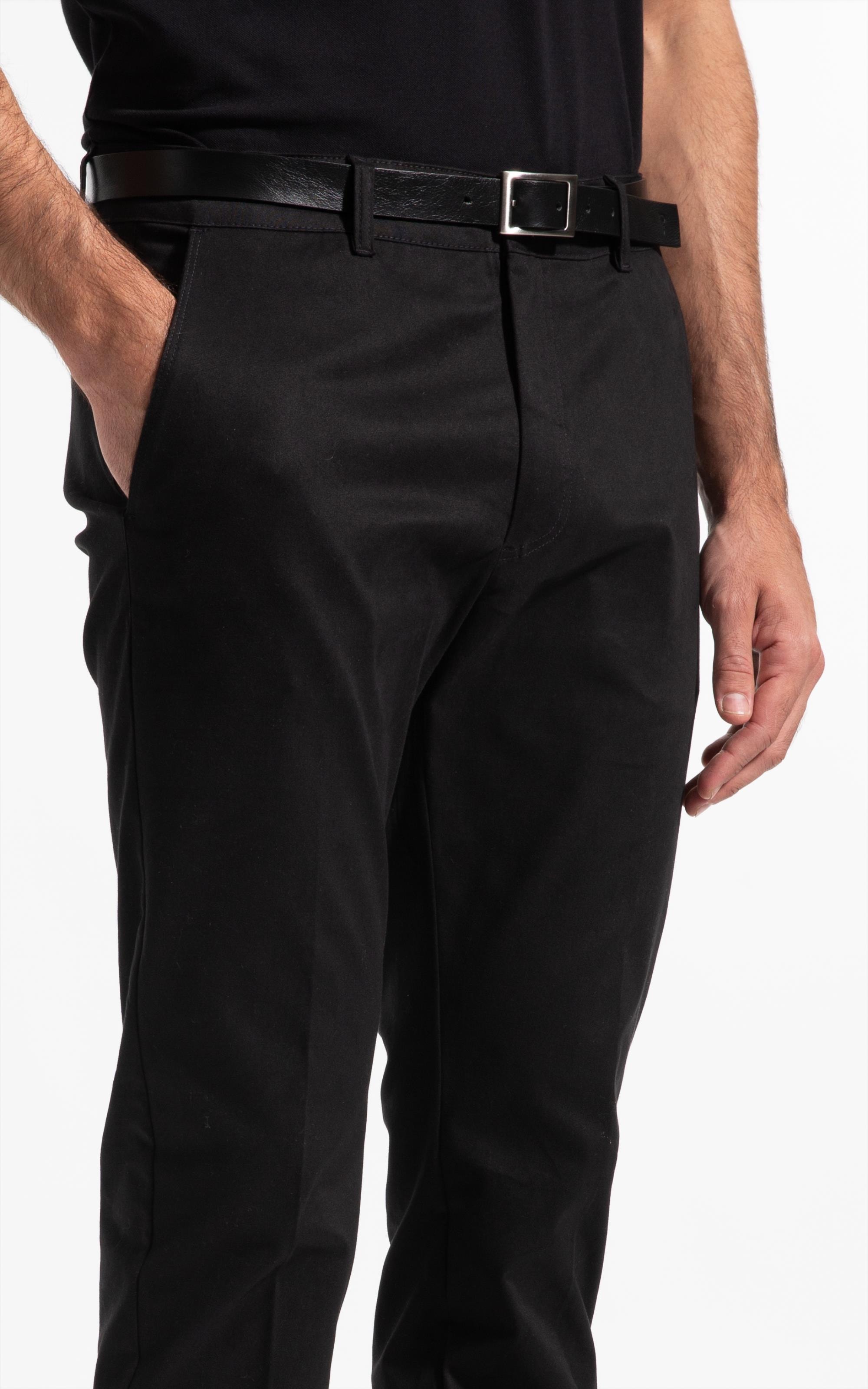 Color Twill Piece Dye Chino Preto Fosco