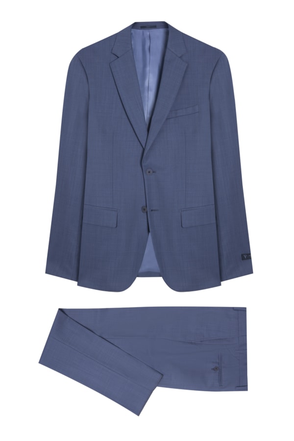 Costume Cross Dye Wool Blend Blue Grey                               