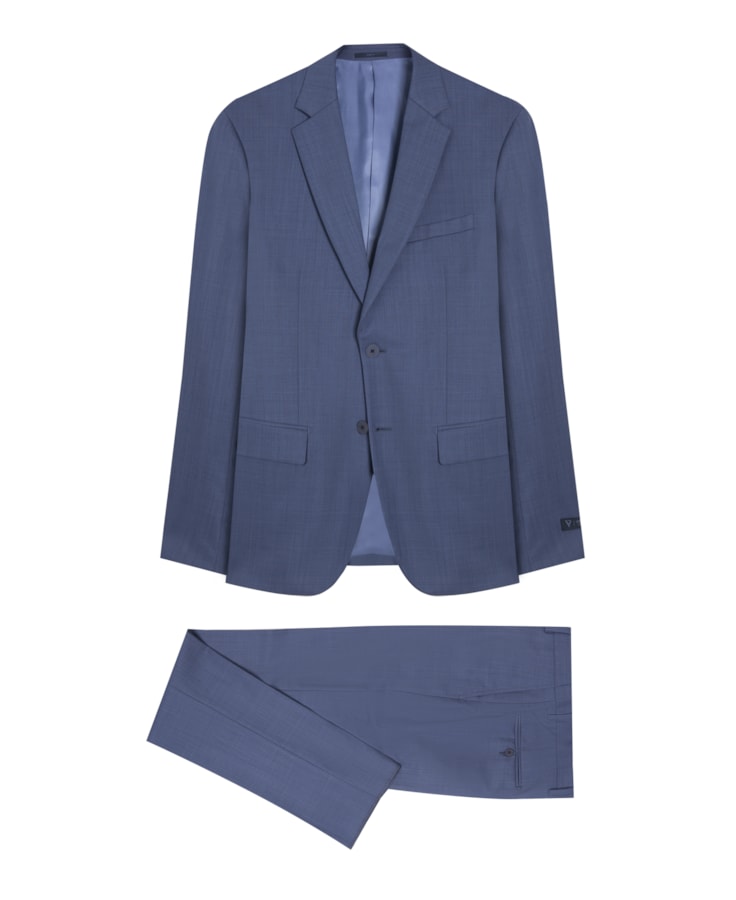 Costume Cross Dye Wool Blend Blue Grey                               