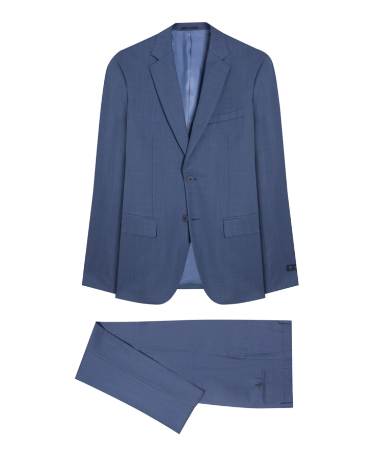 Costume Cross Dye Wool Blend Blue Grey                               