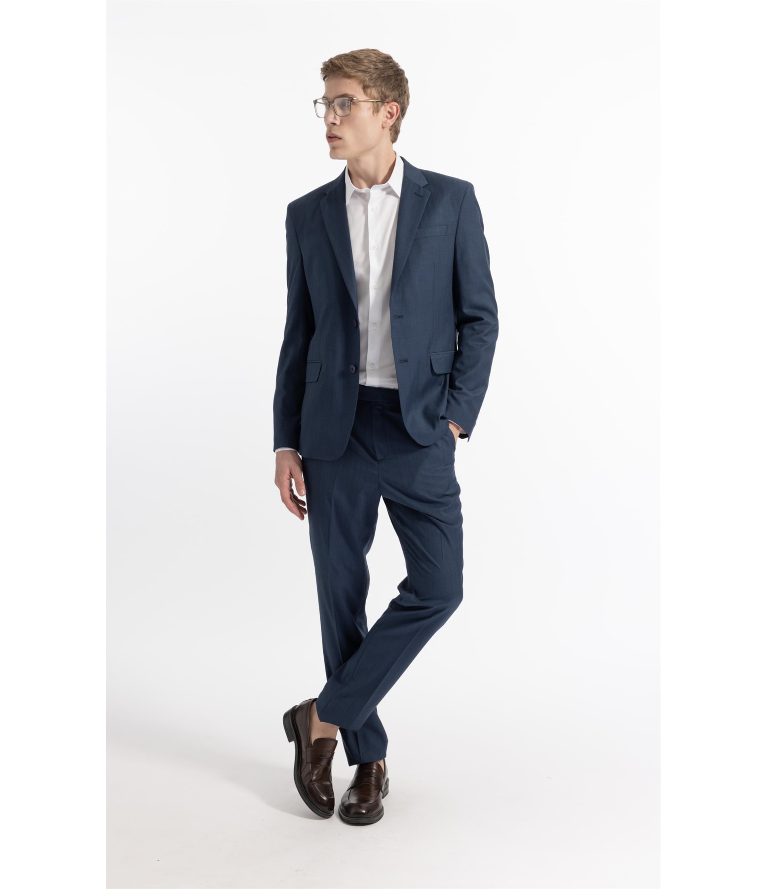 Costume Pv New Pin Stripe Blue Grey