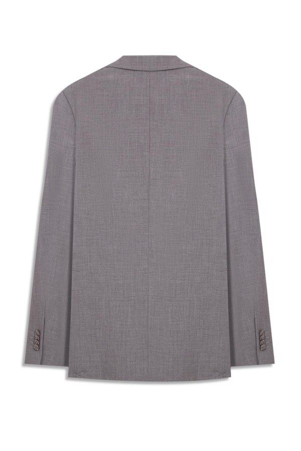 Costume Wool Blend Cinza Claro