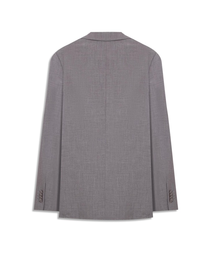 Costume Wool Blend Cinza Claro