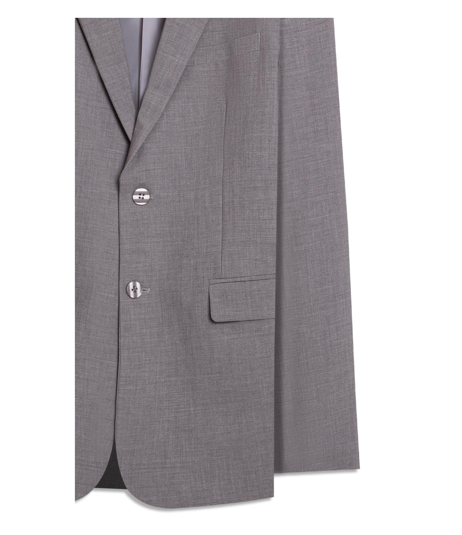 Costume Wool Blend Cinza Claro