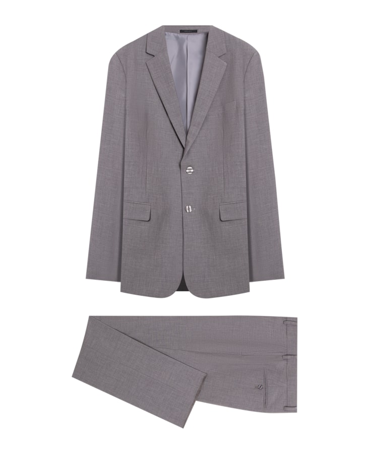 Costume Wool Blend Cinza Claro