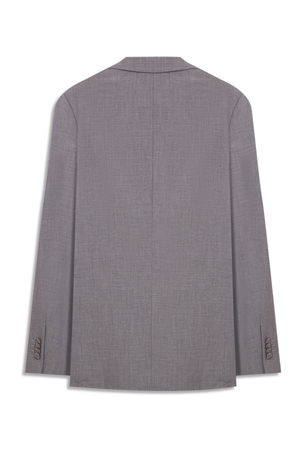 Costume Wool Blend Cinza Claro