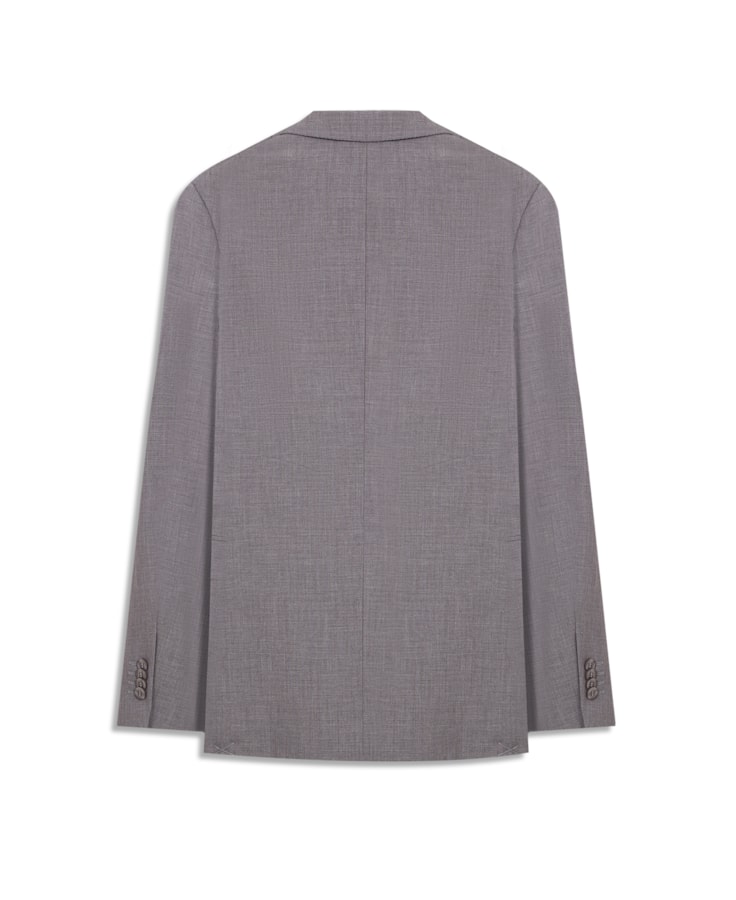 Costume Wool Blend Cinza Claro