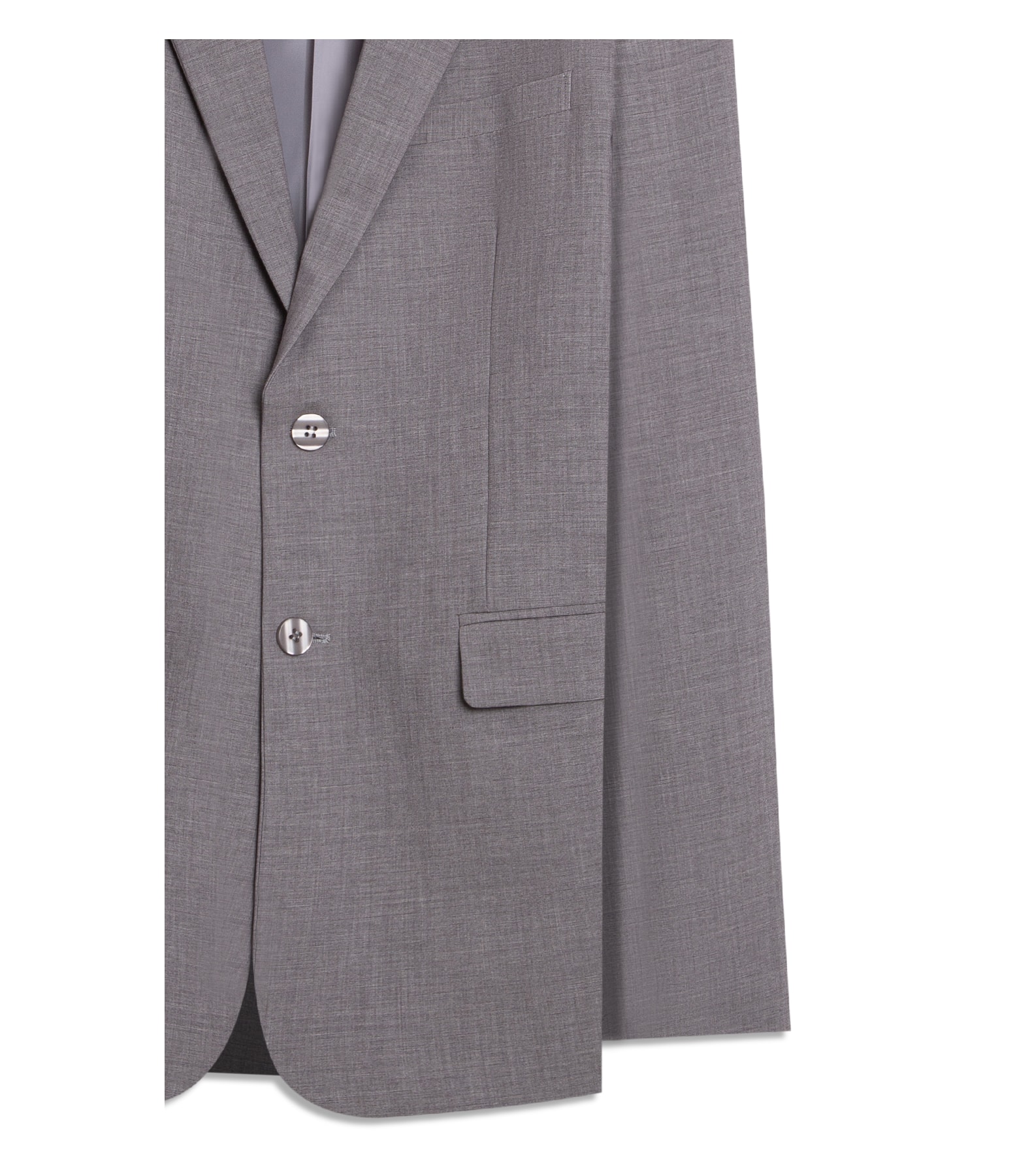 Costume Wool Blend Cinza Claro