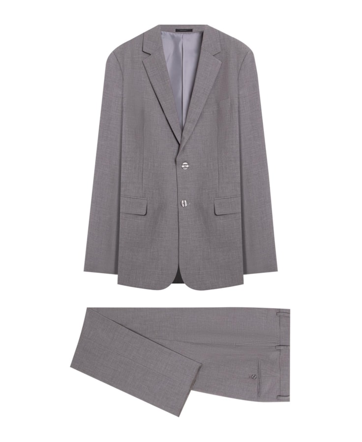 Costume Wool Blend Cinza Claro