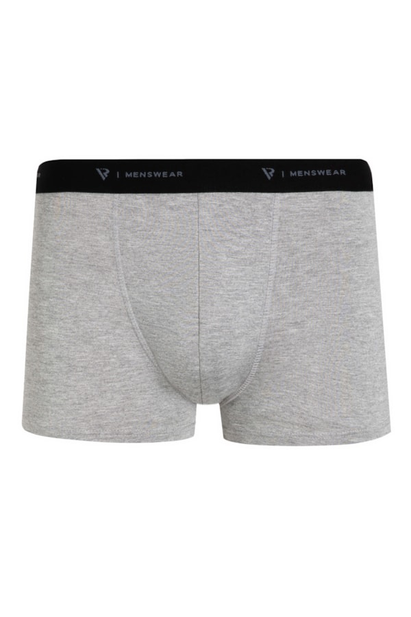 Cueca Boxer Básica Cinza Mescla