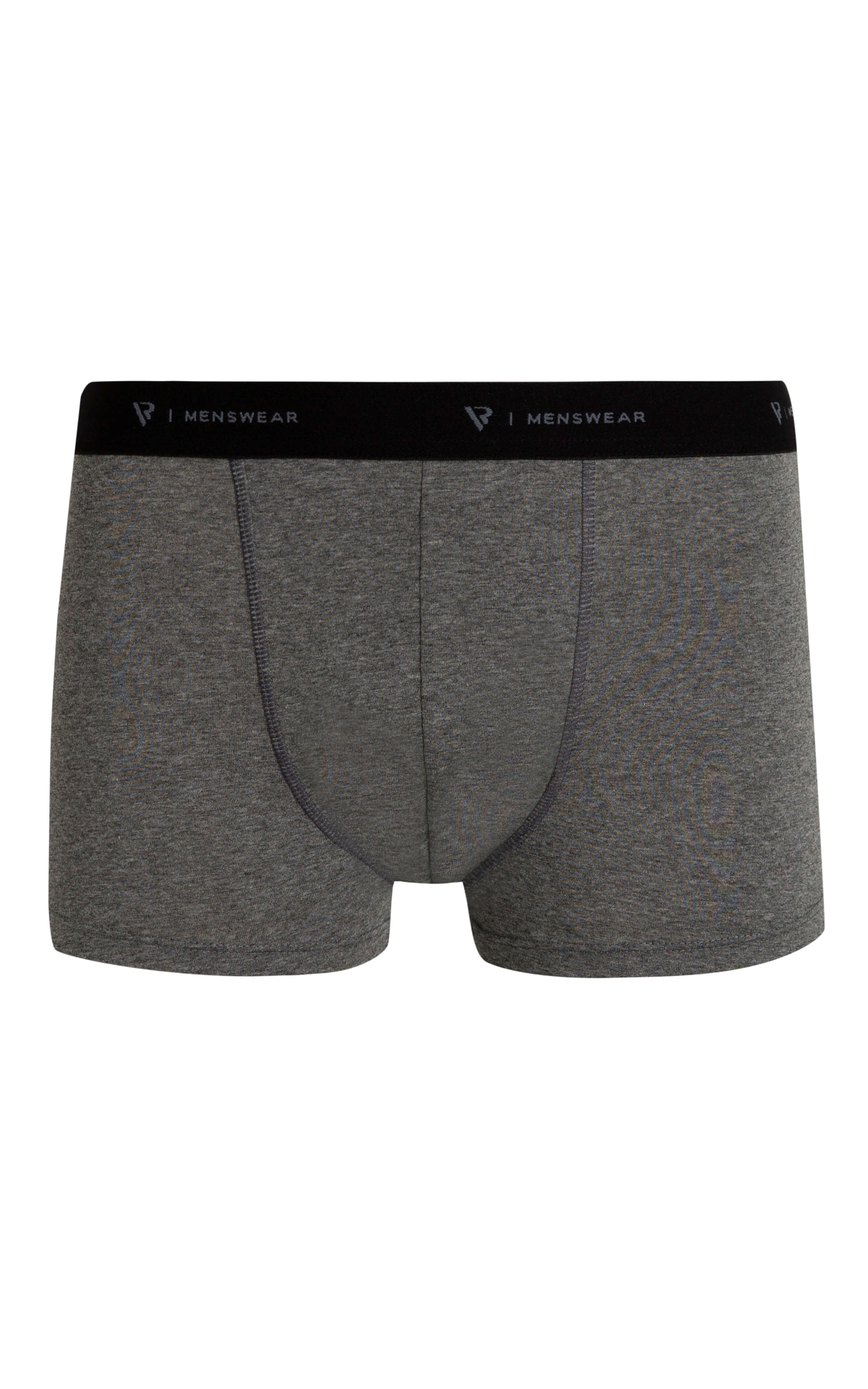 Cueca Boxer Básica Com Elástico Chumbo Mescla
