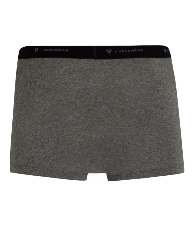 Cueca Boxer Básica Com Elástico Chumbo Mescla