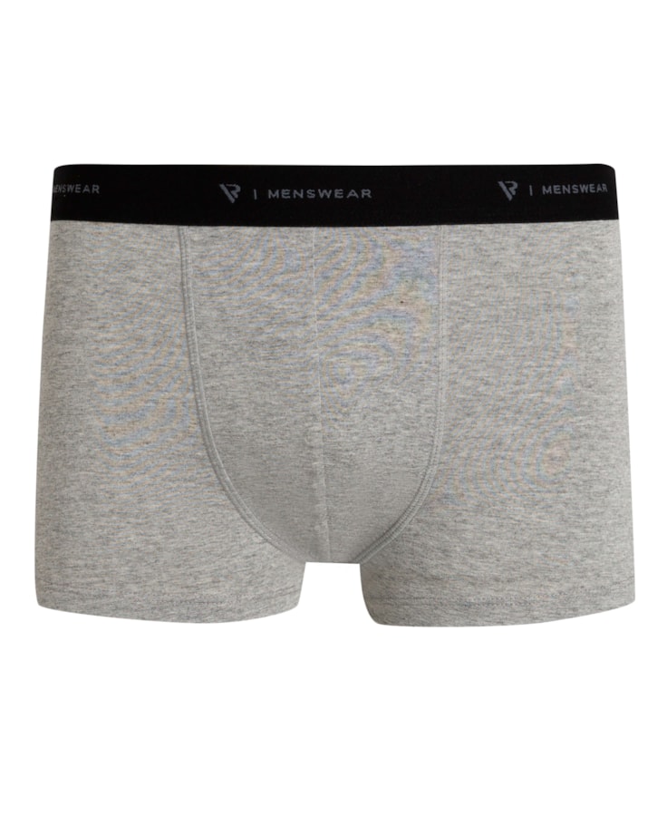 Cueca Boxer Básica Com Elástico Cinza Mescla