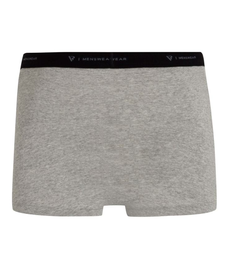 Cueca Boxer Básica Com Elástico Cinza Mescla