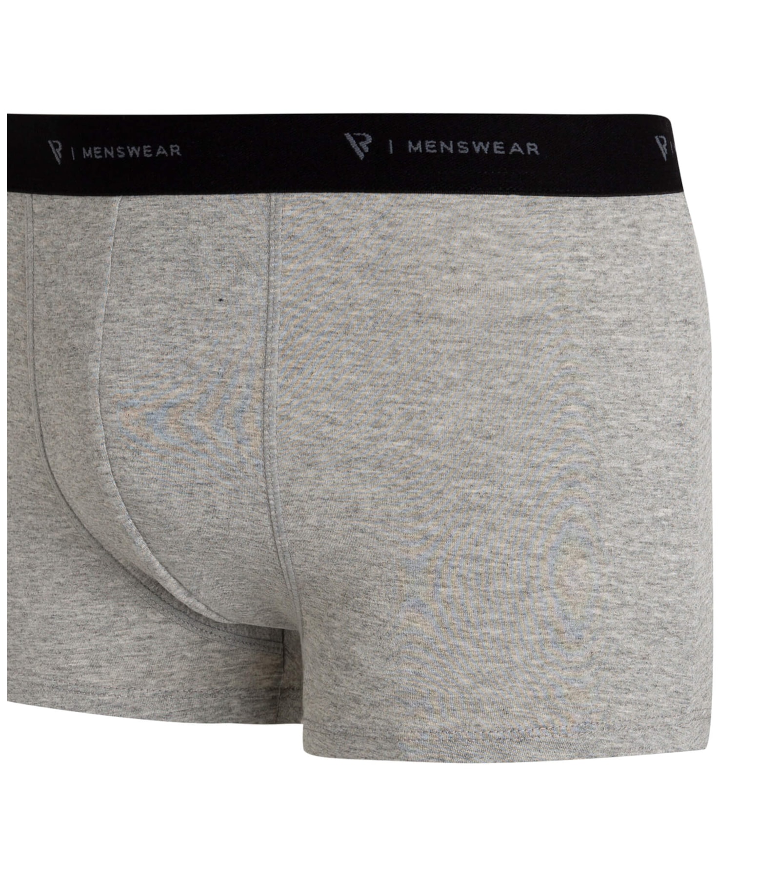 Cueca Boxer Básica Com Elástico Cinza Mescla